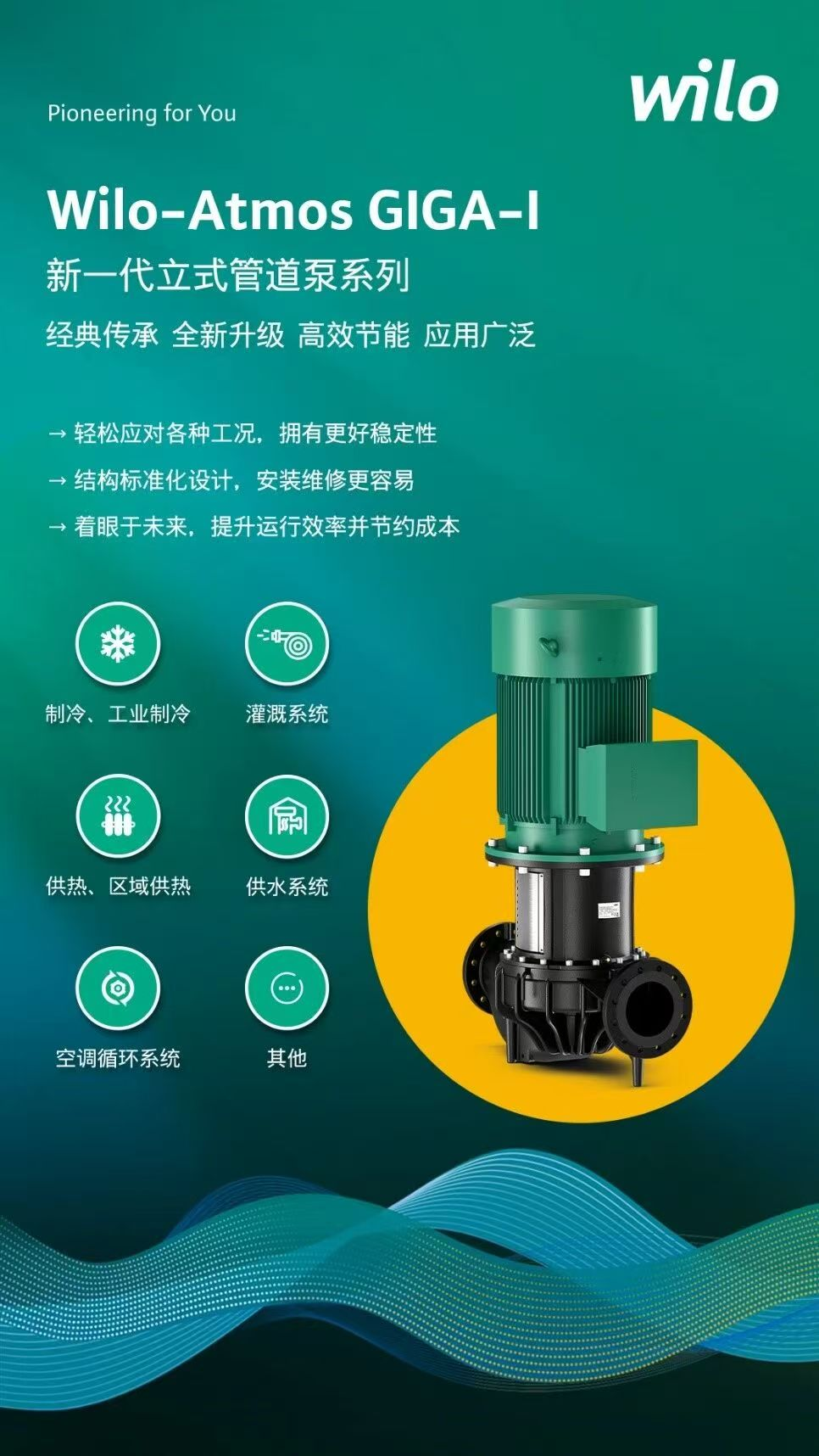 新1级能效!Wilo-Atmos GIGA-I/IC 管道泵产品获中国节能认证