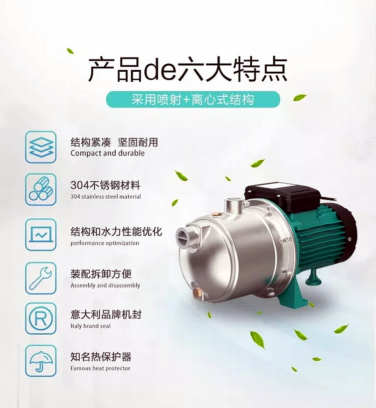 不锈钢自吸清水泵JET550G1