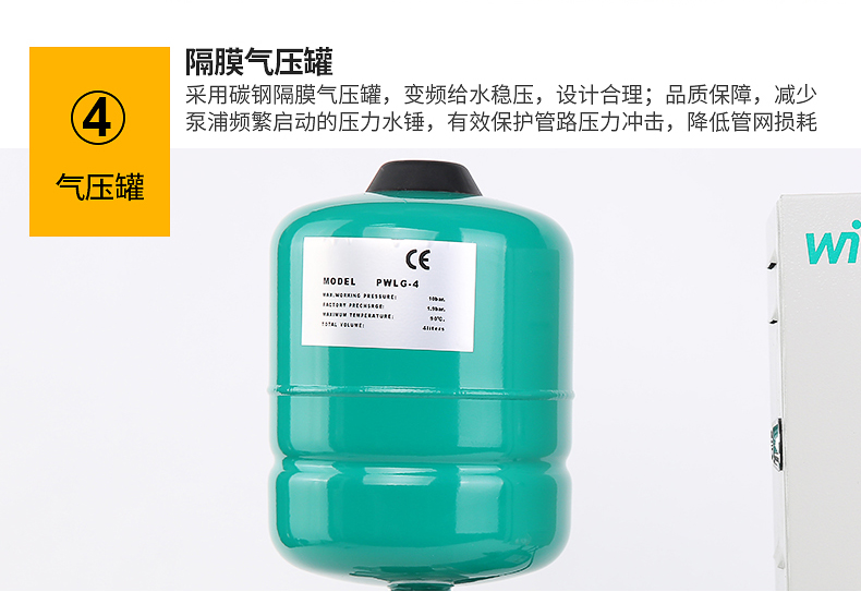 威乐原装变频增压水泵COR-1MHI1604/Booster