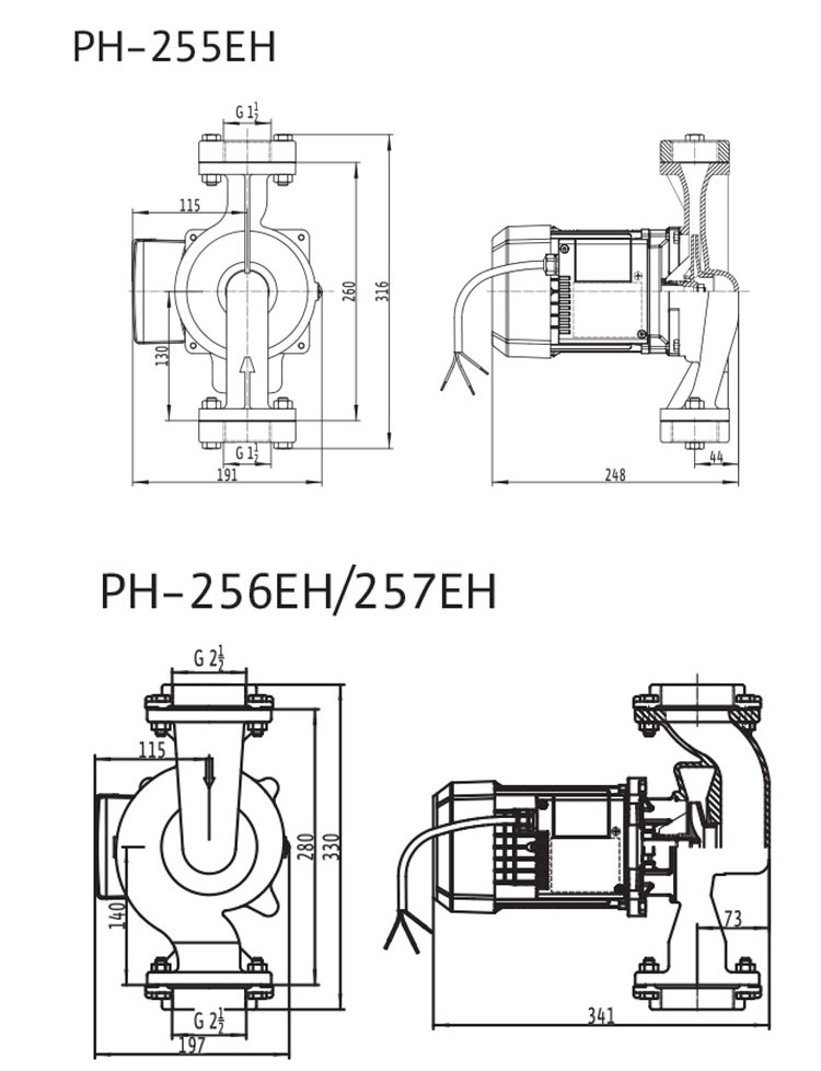 威乐热水管道循环泵PH-256EH