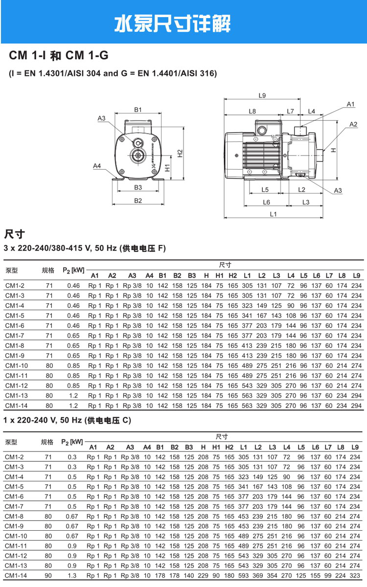 304不锈钢卧式离心泵