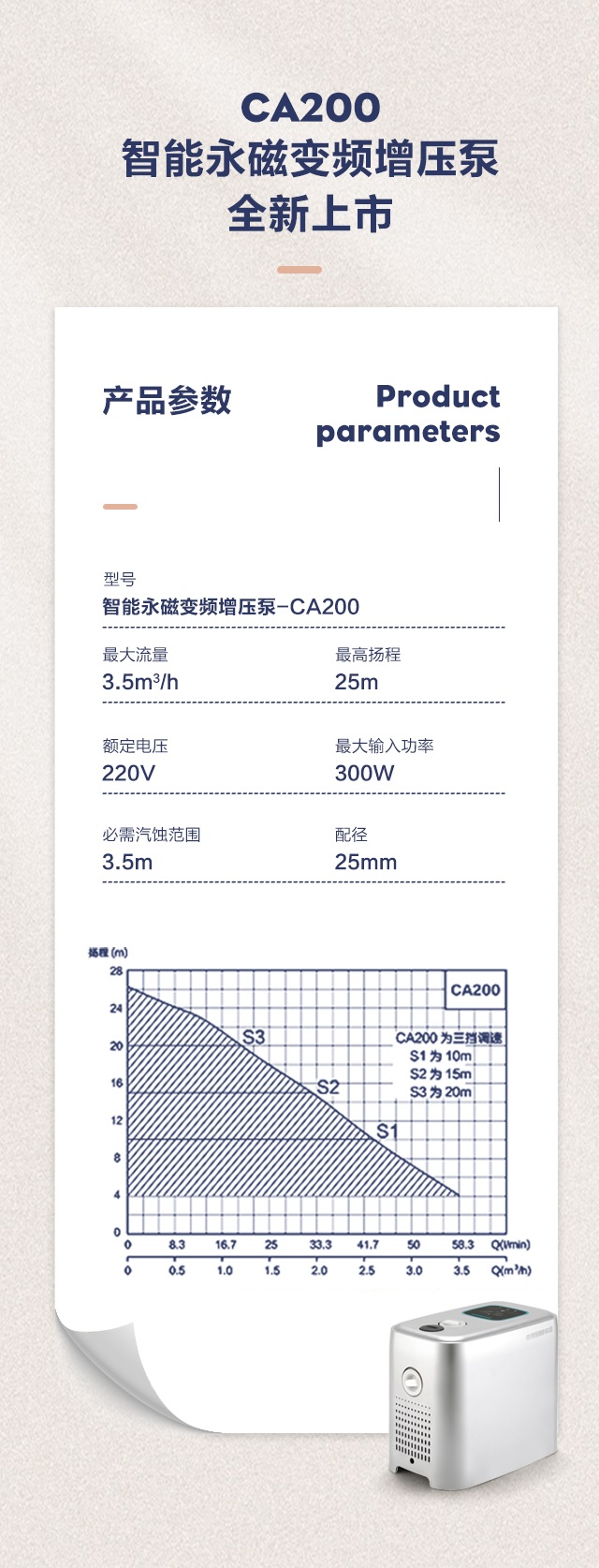 新界CA200智能永磁变频增压泵